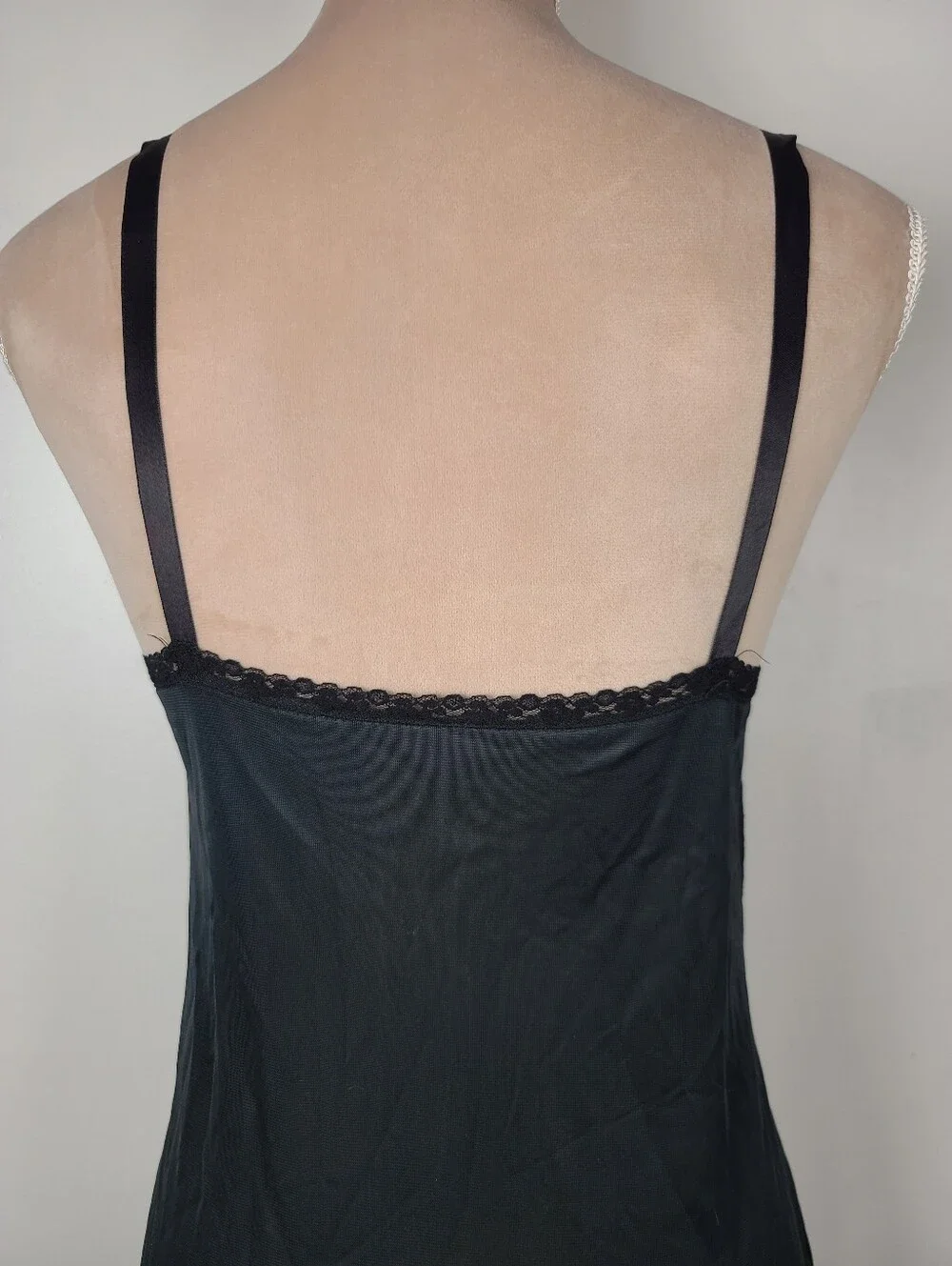 Vintage 60's Sliperfection Black Nylon Lace Trim Half Slip Retro Lingerie 34 - Picture 8 of 13